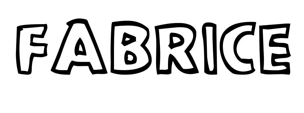 Coloriage Fabrice - Prénom à imprimer