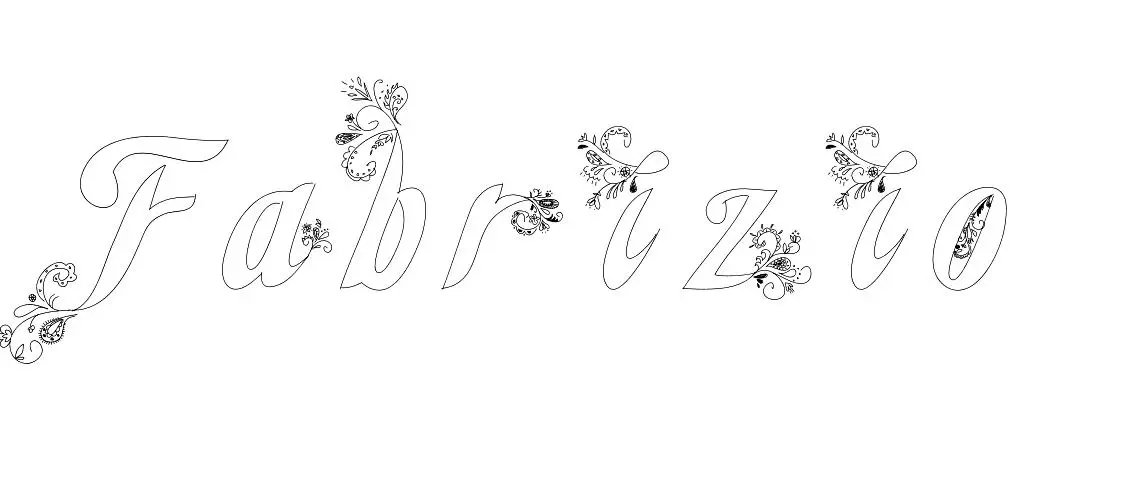 Coloriage Fabrizio - Prénom à imprimer