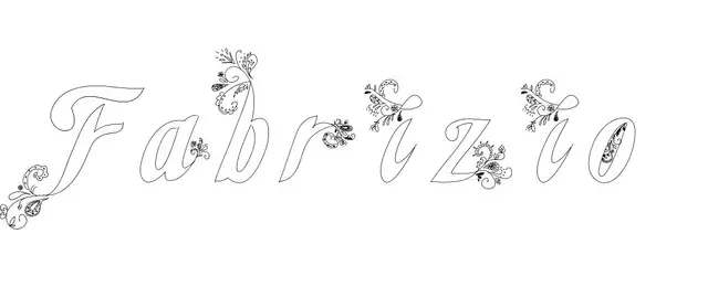 Coloriage Fabrizio - Prénom à imprimer