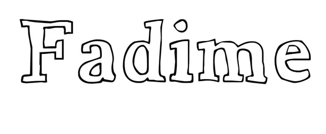 Coloriage Fadime - Prénom à imprimer