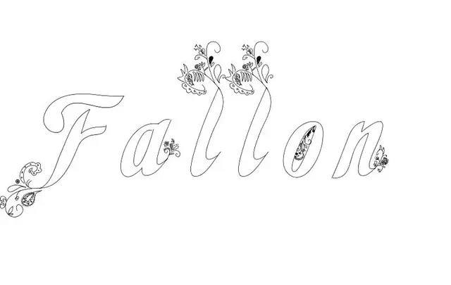 Coloriage Fallon - Prénom à imprimer