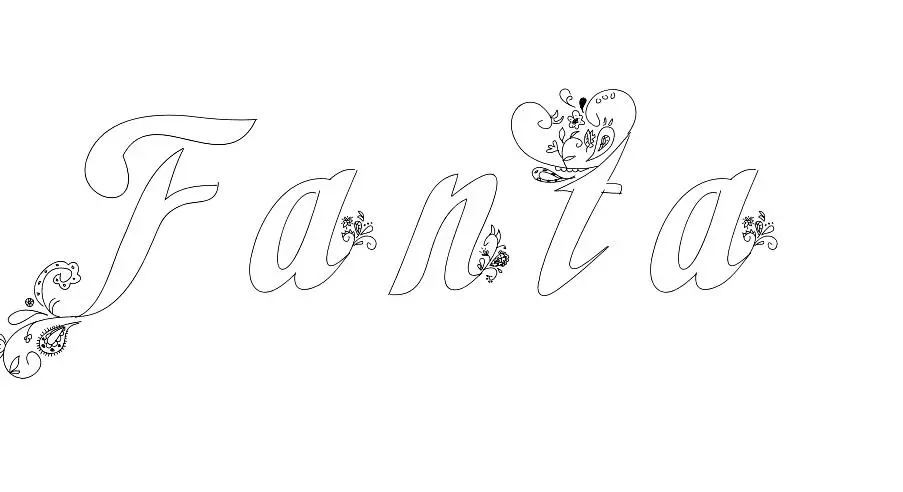 Coloriage Fanta - Prénom à imprimer