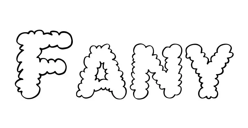 Coloriage Fany - Prénom à imprimer