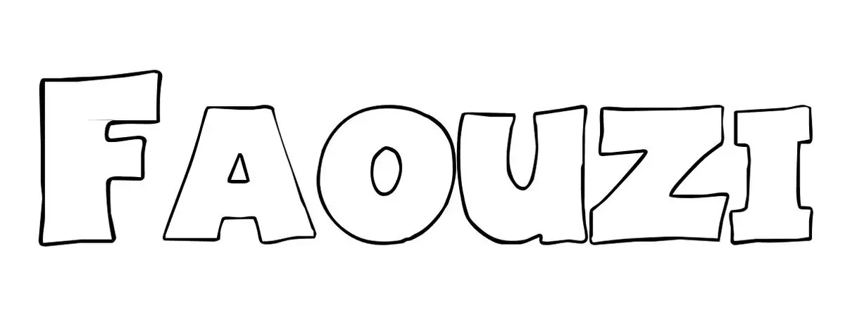 Coloriage Faouzi - Prénom à imprimer