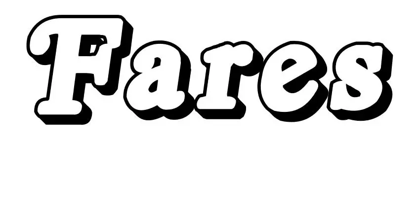 Coloriage Fares - Prénom à imprimer