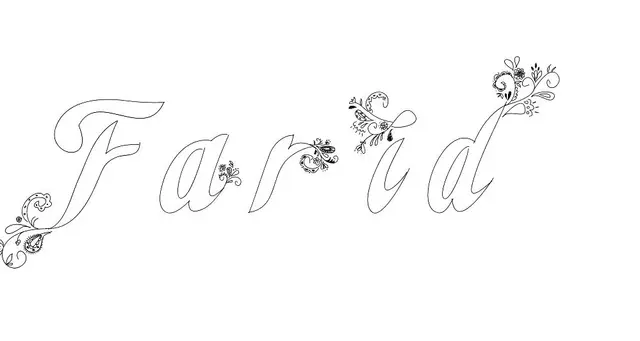 Coloriage Farid - Prénom à imprimer