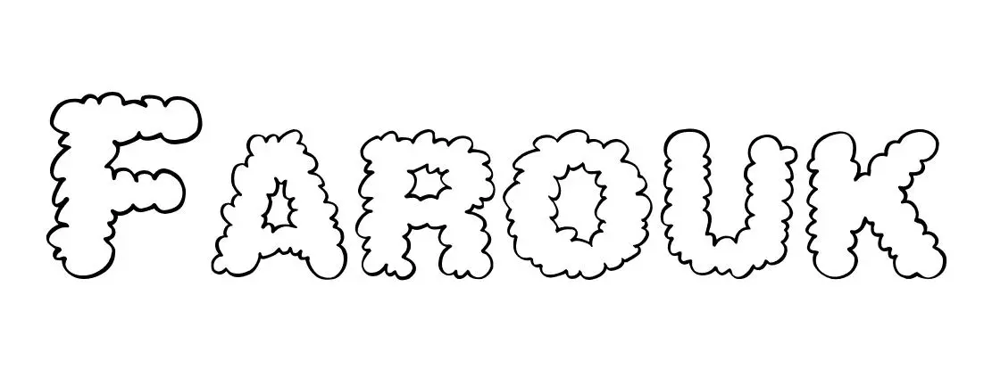 Coloriage Farouk - Prénom à imprimer