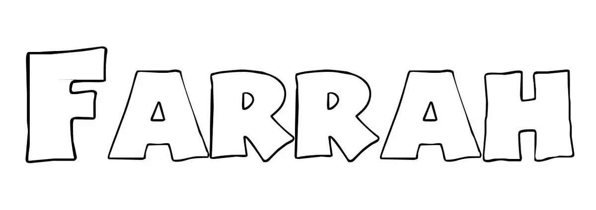 Coloriage Farrah - Prénom à imprimer