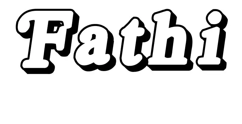 Coloriage Fathi - Prénom à imprimer