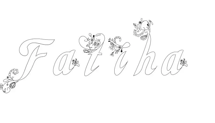 Coloriage Fatiha - Prénom à imprimer