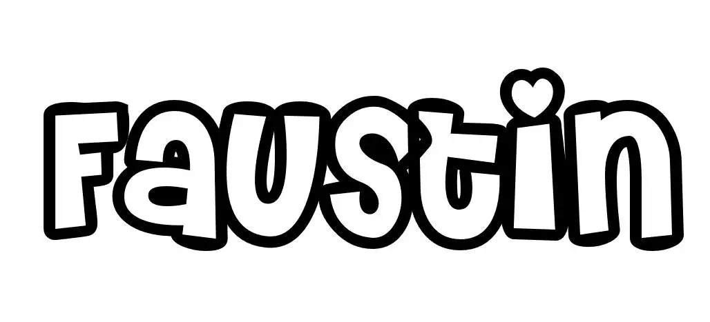 Coloriage Faustin - Prénom à imprimer