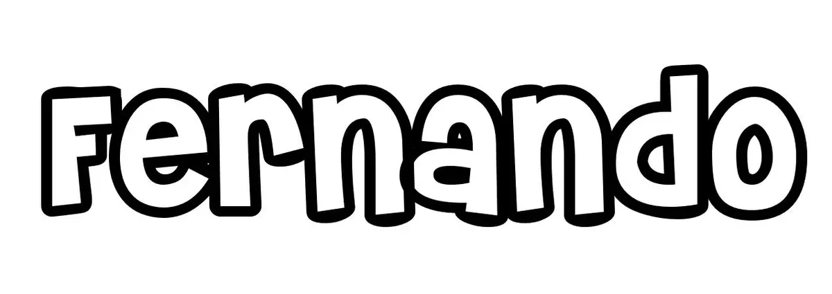 Coloriage Fernando - Prénom à imprimer