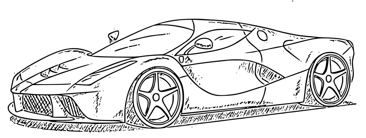 Ferrari Roma 612 Horsepower Italian Sports Car coloring page to print