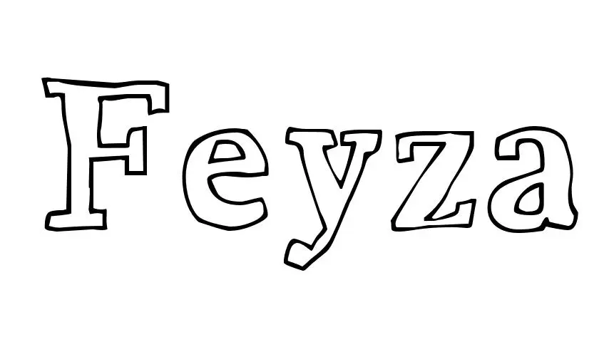 Coloriage Feyza - Prénom à imprimer