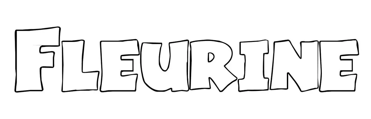 Coloriage Fleurine - Prénom à imprimer