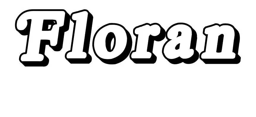 Coloriage Floran - Prénom à imprimer