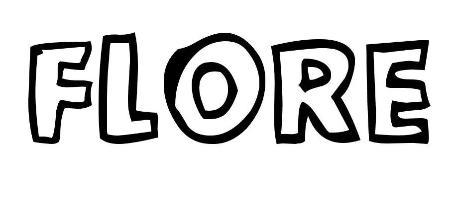 Coloriage Flore - Prénom à imprimer