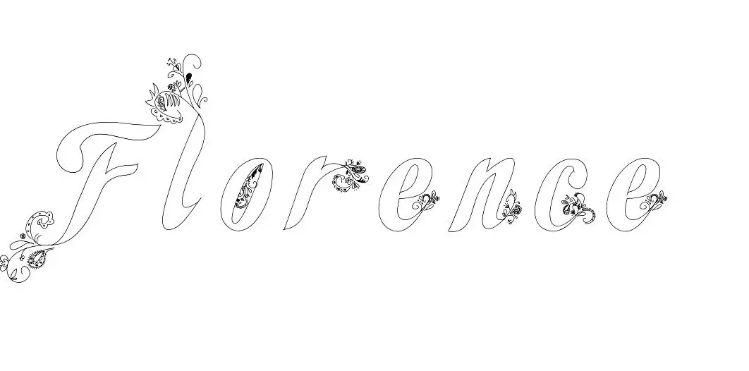 Coloriage Florence - Prénom à imprimer