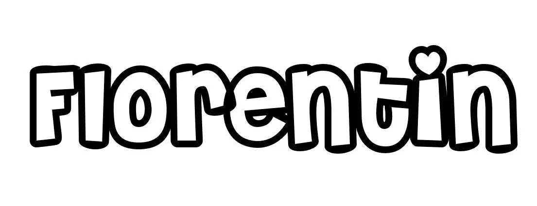 Coloriage Florentin - Prénom à imprimer