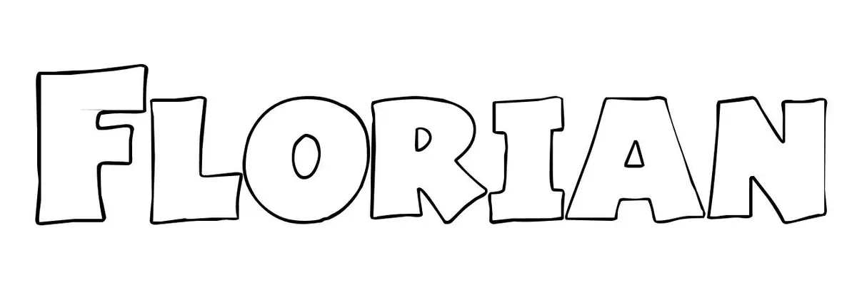 Coloriage Florian - Prénom à imprimer