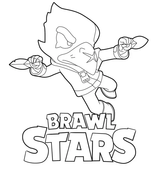 Coloriage Flying Crow Brawl Stars - Brawl stars à imprimer