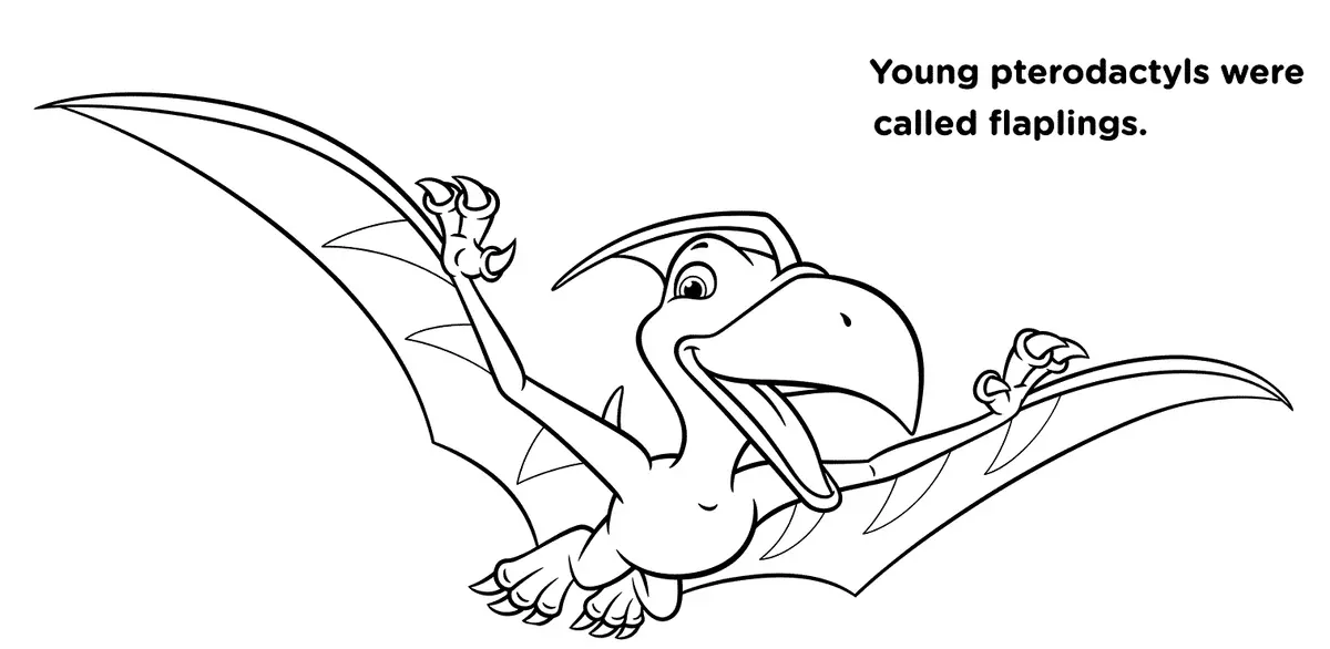 Coloriage Flying Dinosaure Pterodactyl - Pat patrouille à imprimer