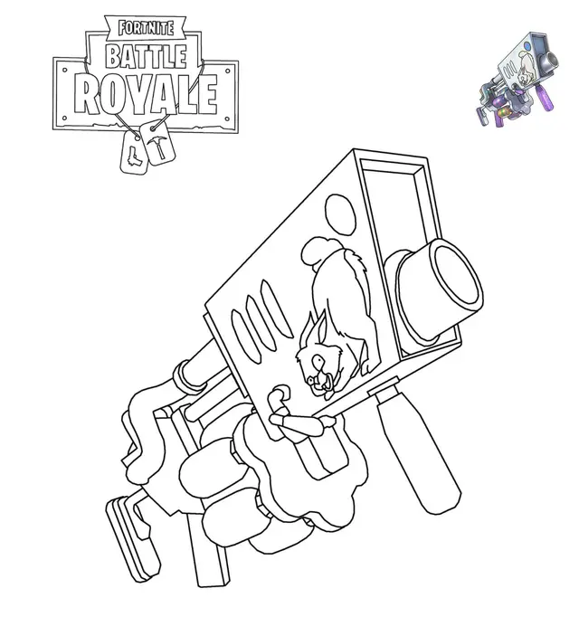 Coloriage Fortnite Egg Launcher - Fortnite à imprimer