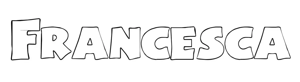 Coloriage Francesca - Prénom à imprimer