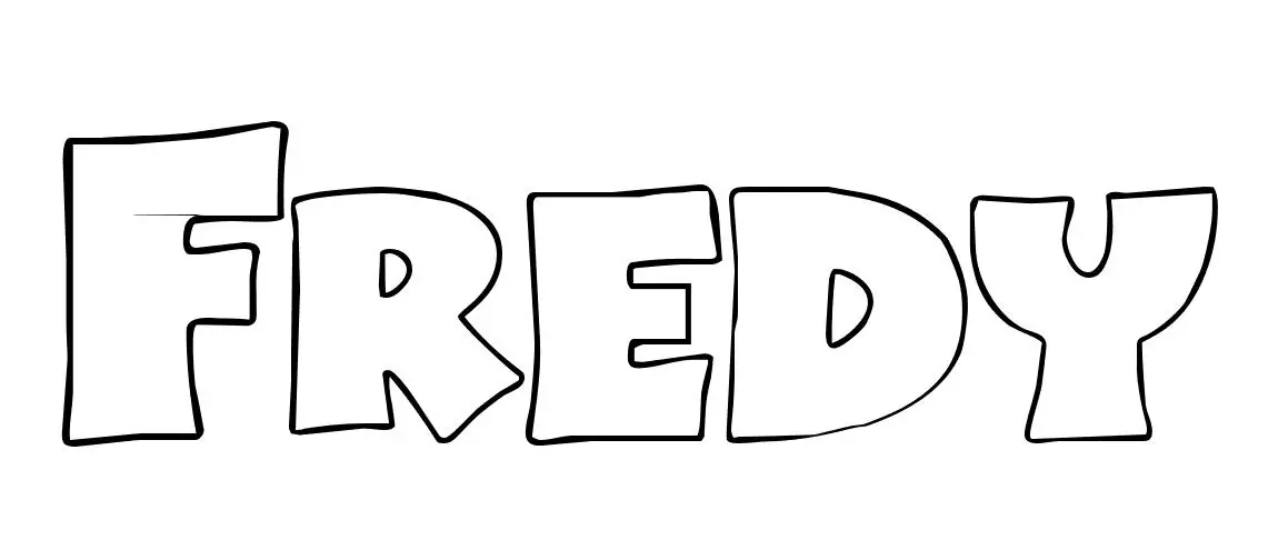 Coloriage Fredy - Prénom à imprimer