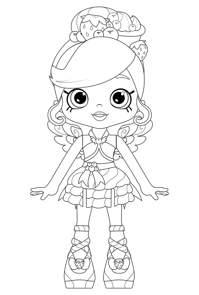 Coloriage Fria Froyo From Puppy Patio Shopkins Theme - Shoppies dolls à imprimer
