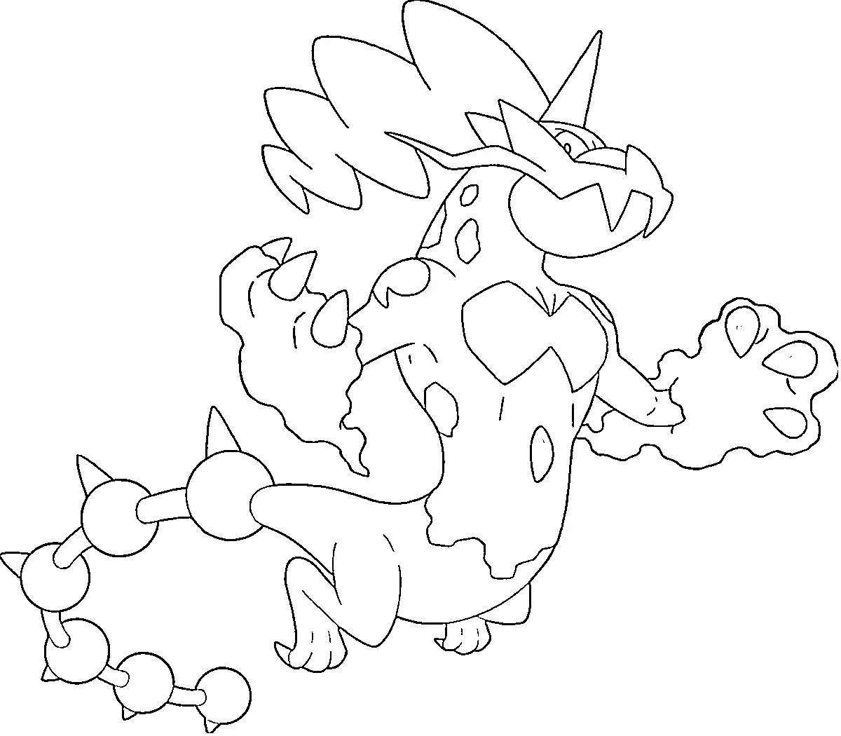 Coloriage Fulguris forme alternative Génération 5 - Pokémon légendaire à imprimer