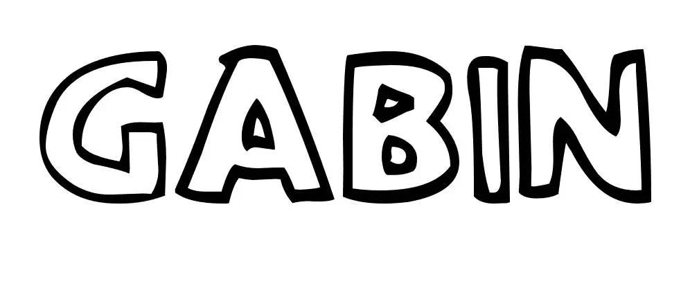 Coloriage Gabin - Prénom à imprimer