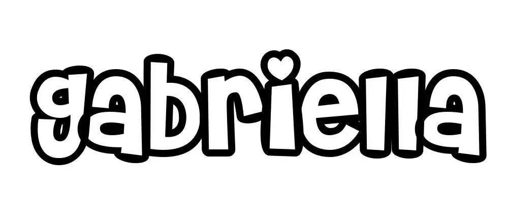 Coloriage Gabriella - Prénom à imprimer