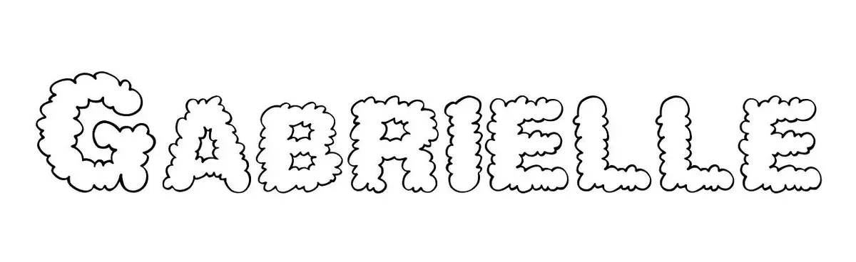 Coloriage Gabrielle - Prénom à imprimer