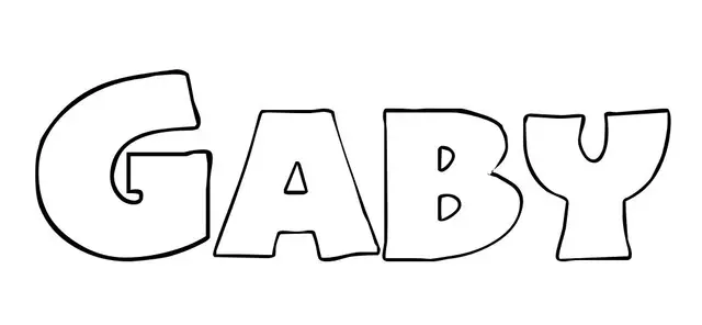 Coloriage Gaby - Prénom à imprimer