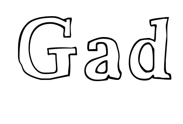 Coloriage Gad - Prénom à imprimer