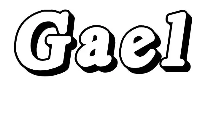 Coloriage Gael - Prénom à imprimer