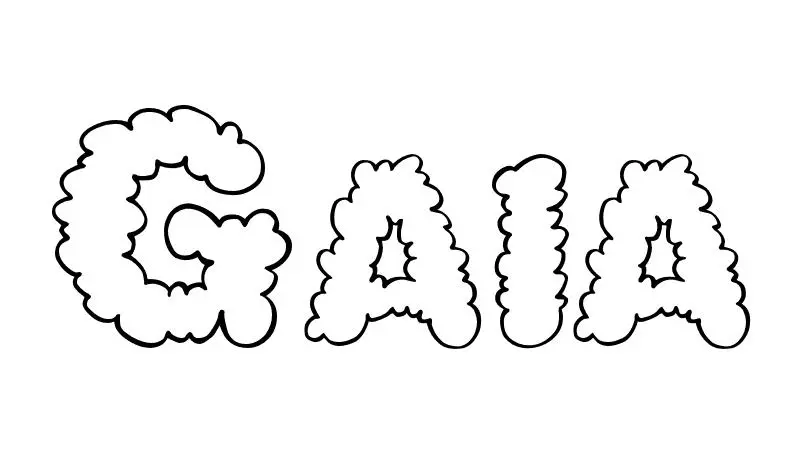 Coloriage Gaia - Prénom à imprimer