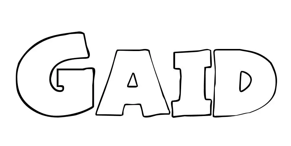 Coloriage Gaid - Prénom à imprimer