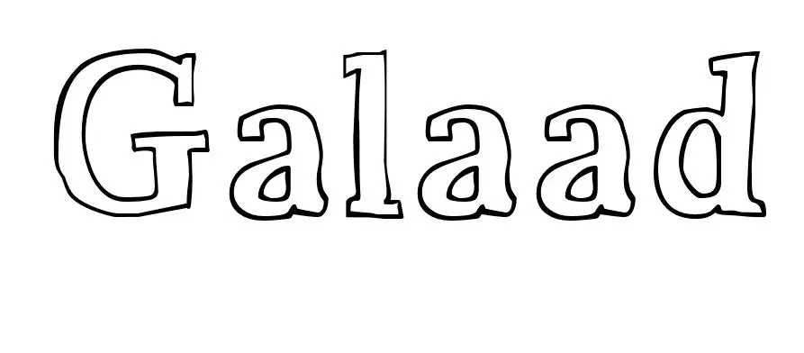 Disegno di Disegno del nome Galaad da stampare