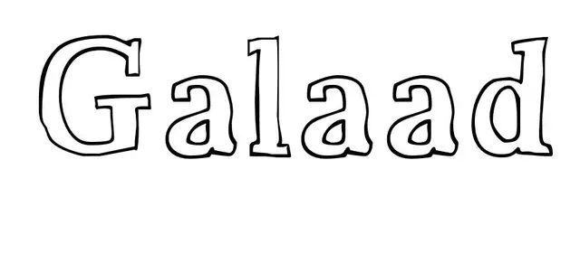 Coloriage Galaad - Prénom à imprimer