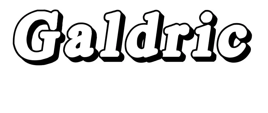 Disegno di Disegno del nome Galdric da stampare
