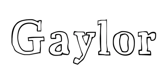Coloriage Gaylor - Prénom à imprimer