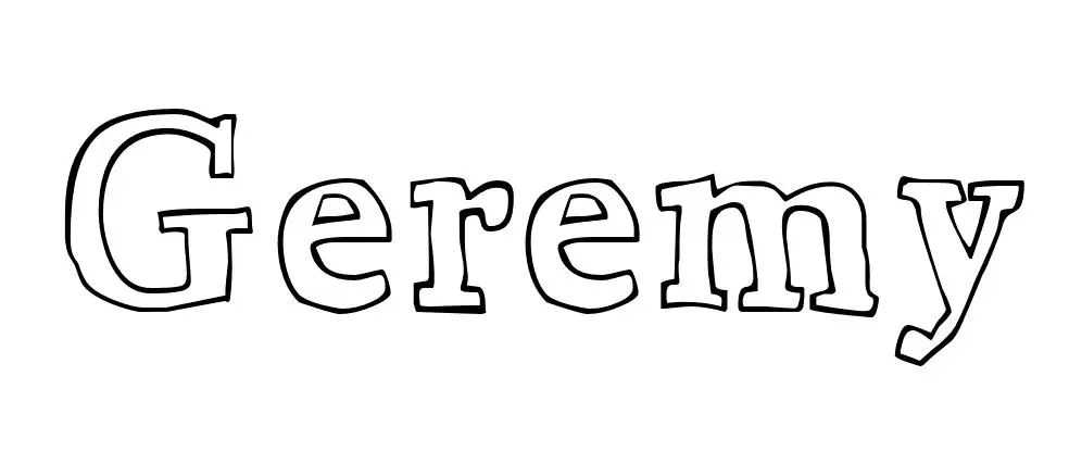Coloriage Geremy - Prénom à imprimer