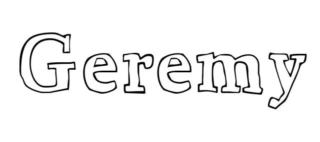 Coloriage Geremy - Prénom à imprimer