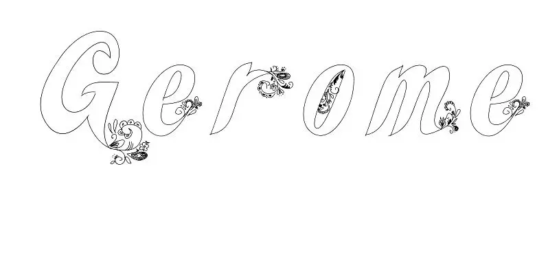 Coloriage Gerome - Prénom à imprimer