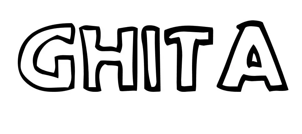 Coloriage Ghita - Prénom à imprimer