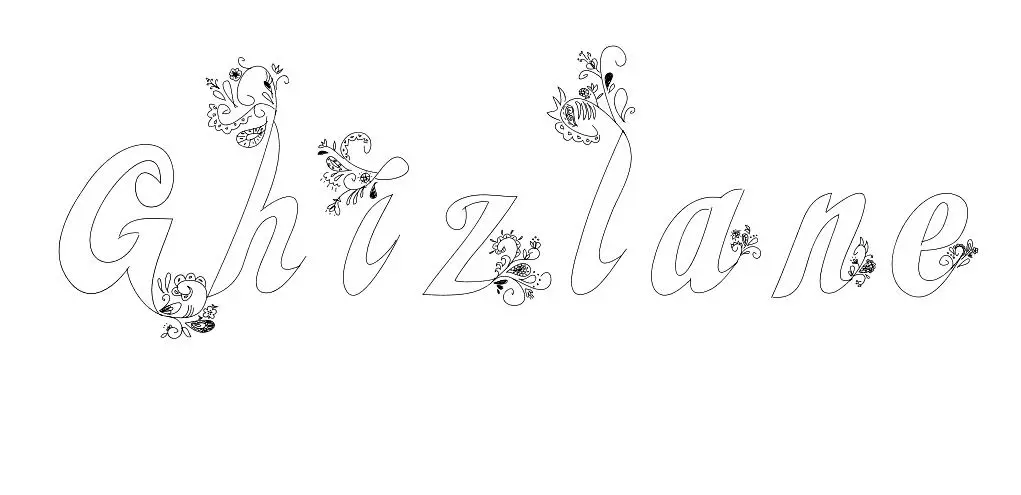 Coloriage Ghizlane - Prénom à imprimer