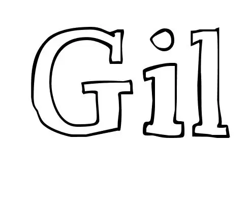 Coloriage Gil - Prénom à imprimer