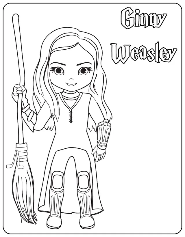Coloriage Ginny Weasley - Harry potter à imprimer